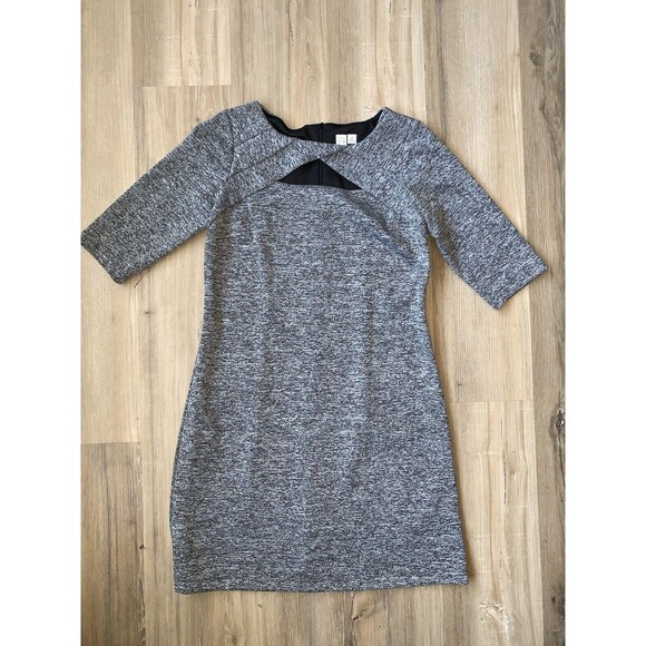 Emma & Michele Peek A Boo Fronted Bodycon Grey Dress with Half Sleeves Sz MEDIUM - Picture 10 of 16